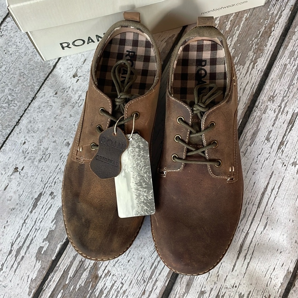 ROAN - Arlo Men’s Distressed Sneaker in Tan Greenland - Sz 12